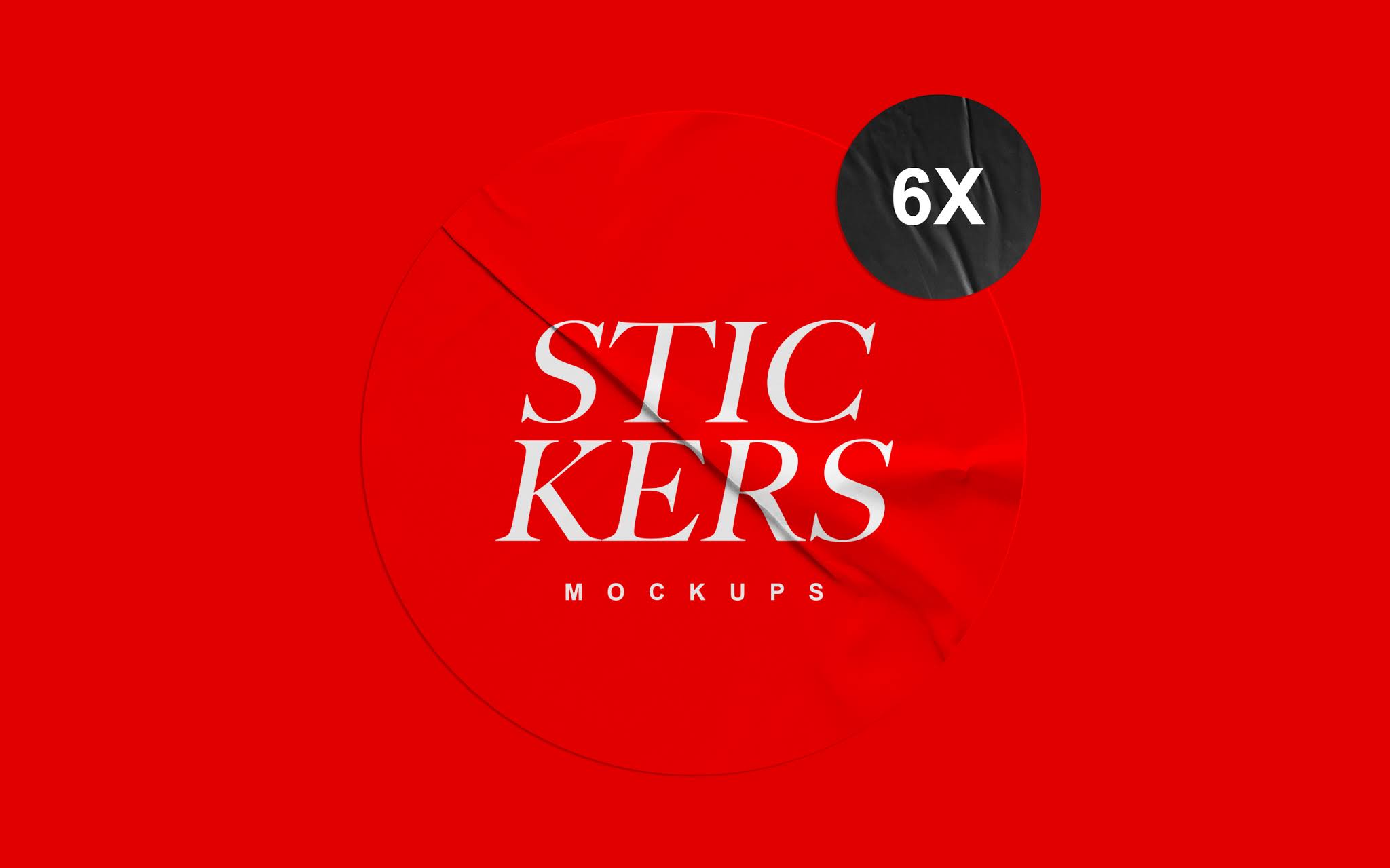 It is set of six high resolution psd templates. Free Download 6 Round Sticker Mockups Design
