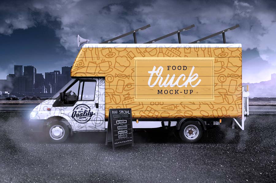 ✓ free for commercial use ✓ high quality images. 70 Best Food Truck Mockup Templates Graphic Design Resources