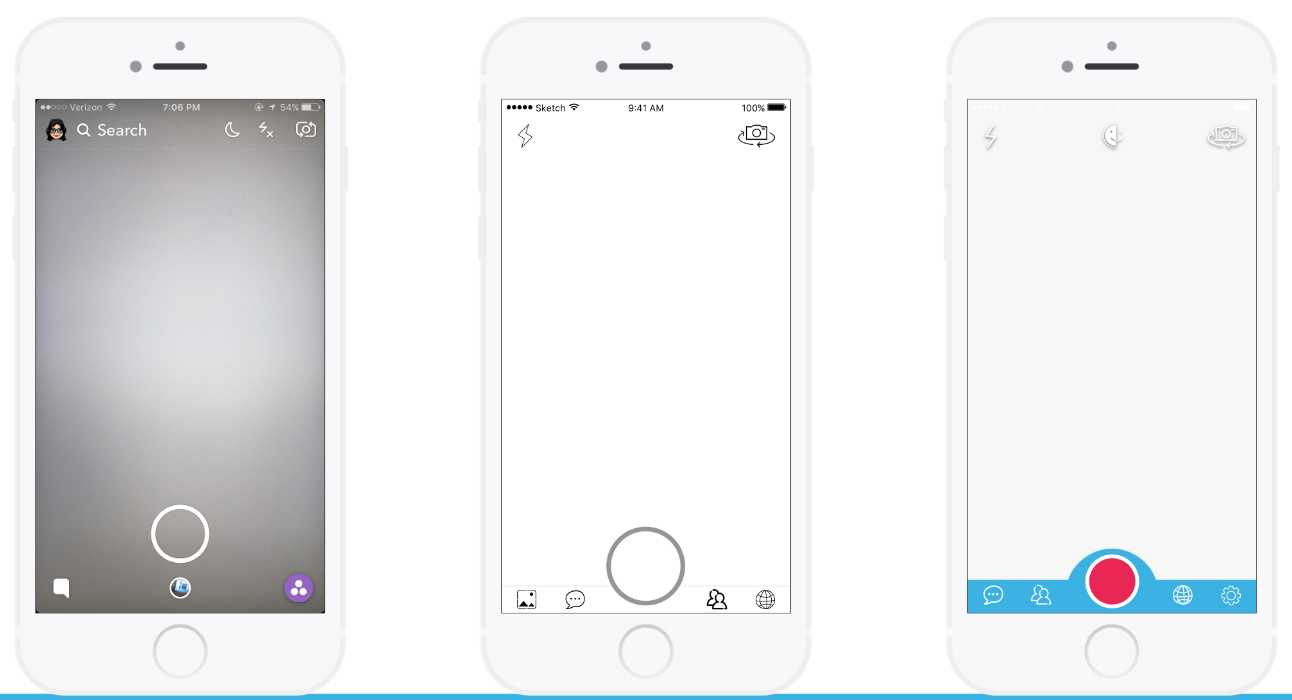 Image Six remarkable different screens designed with sketch to prettify any . Saving Snapchat A Case Study Part 3 By Lianne Yun Prototypr