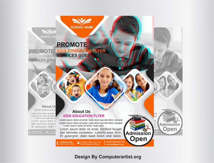 Construction brochure pack free psd template. School Pamphlet Design Free Download Psd And Cdr File School Brochure Design Templates Computer Artist