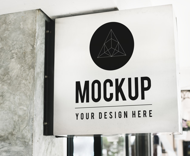 42+ Download Shop Sign Free Mockup Psd