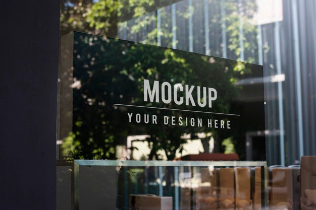 43+ Download Window Signage Mockup Free Psd